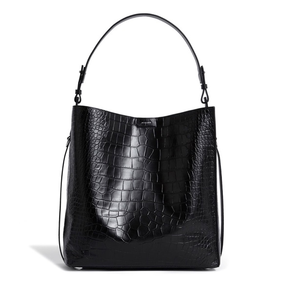 AllSaints Black Polly N/S Tote - Picture 16 of 16